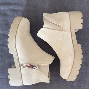 Suede Taupe Booties